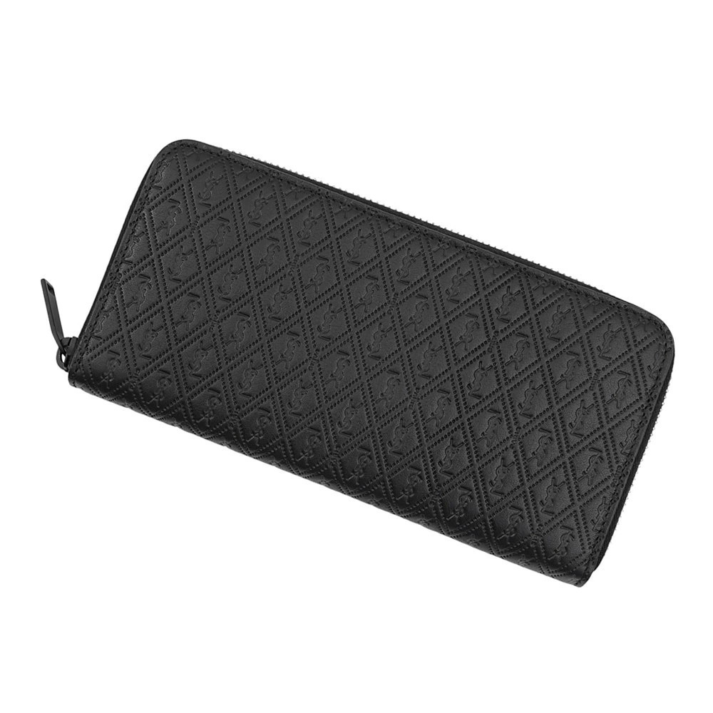 Saint Laurent Paris Long Wallet Le Monogram Zip Around Leather Black